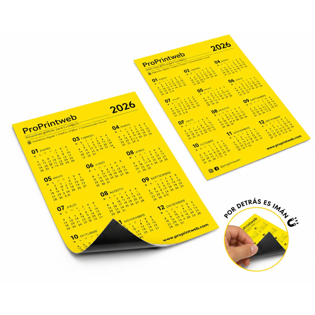 Calendario personalizado magnético para negocios - Publimanes