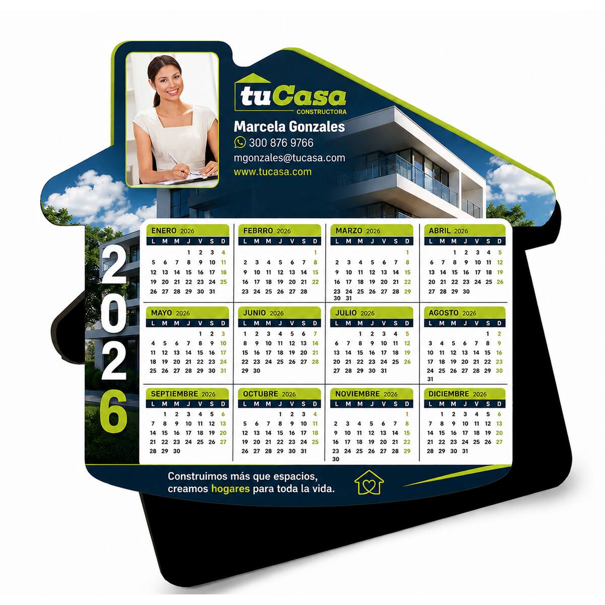 Calendario personalizado magnético con logo de marca